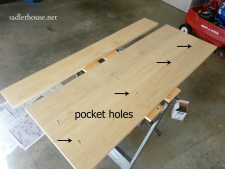 Industrial Coffee Table Pocket Holes - Sadler House